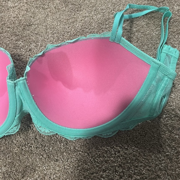 Pink Push up Bra in Mint Green - Picture 4 of 5